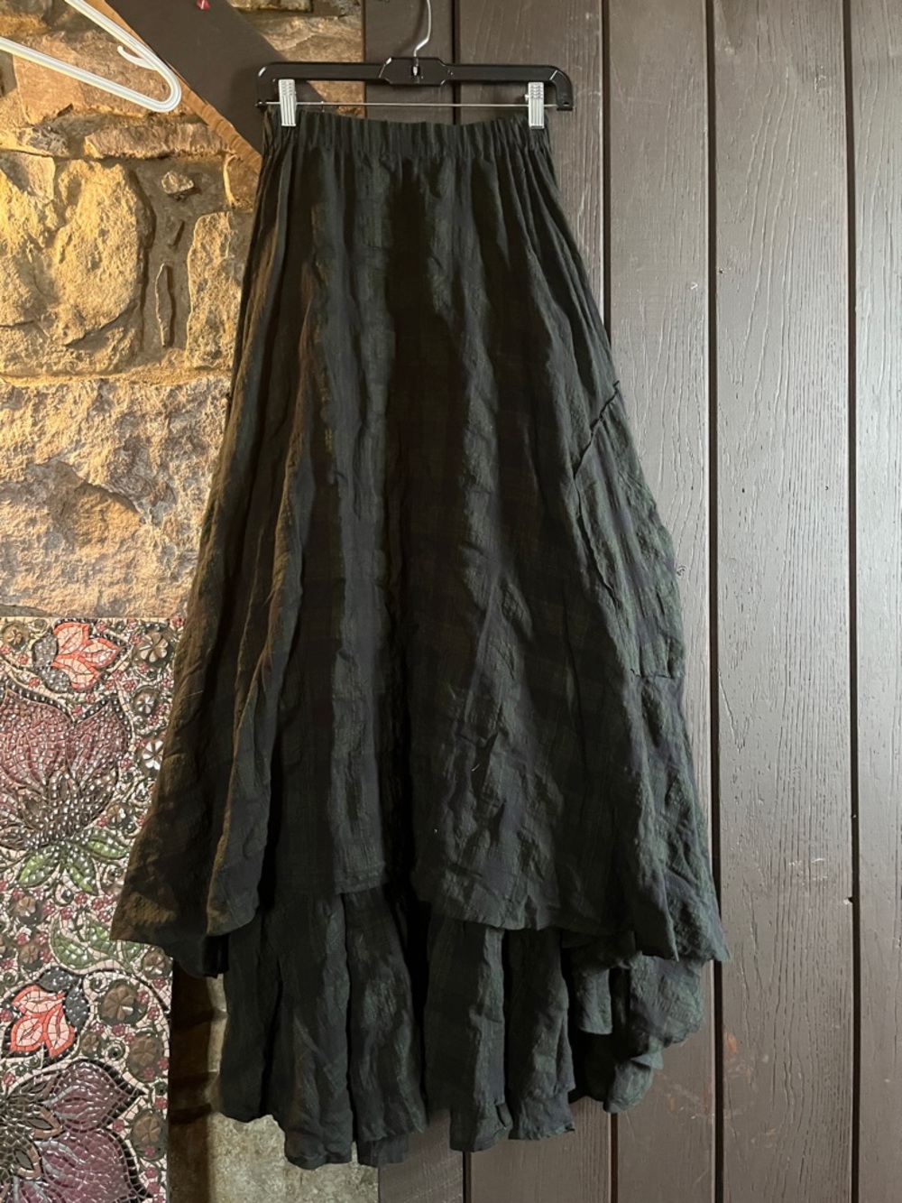 Nicholas K x Free People Green Plaid Maxi Skirt! XS
